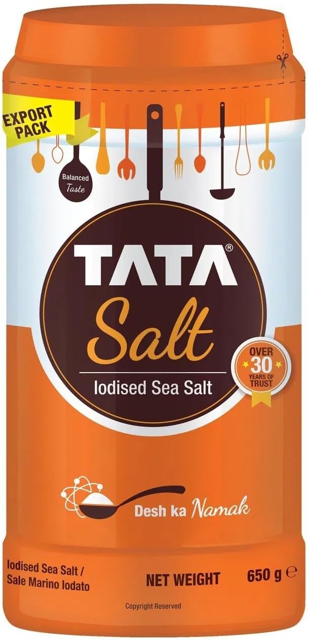 TATA IODIZED TABLE SALT 650GM