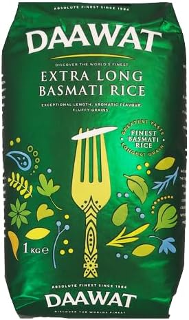 DAAWAT EX-LONG BASMATI RICE 1KG PM-&pound;3.49