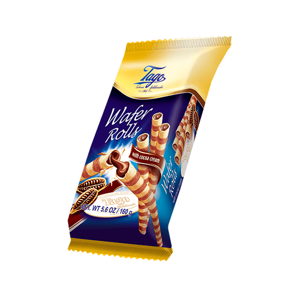 TAGO COCOA WAFER ROLLS 160GM