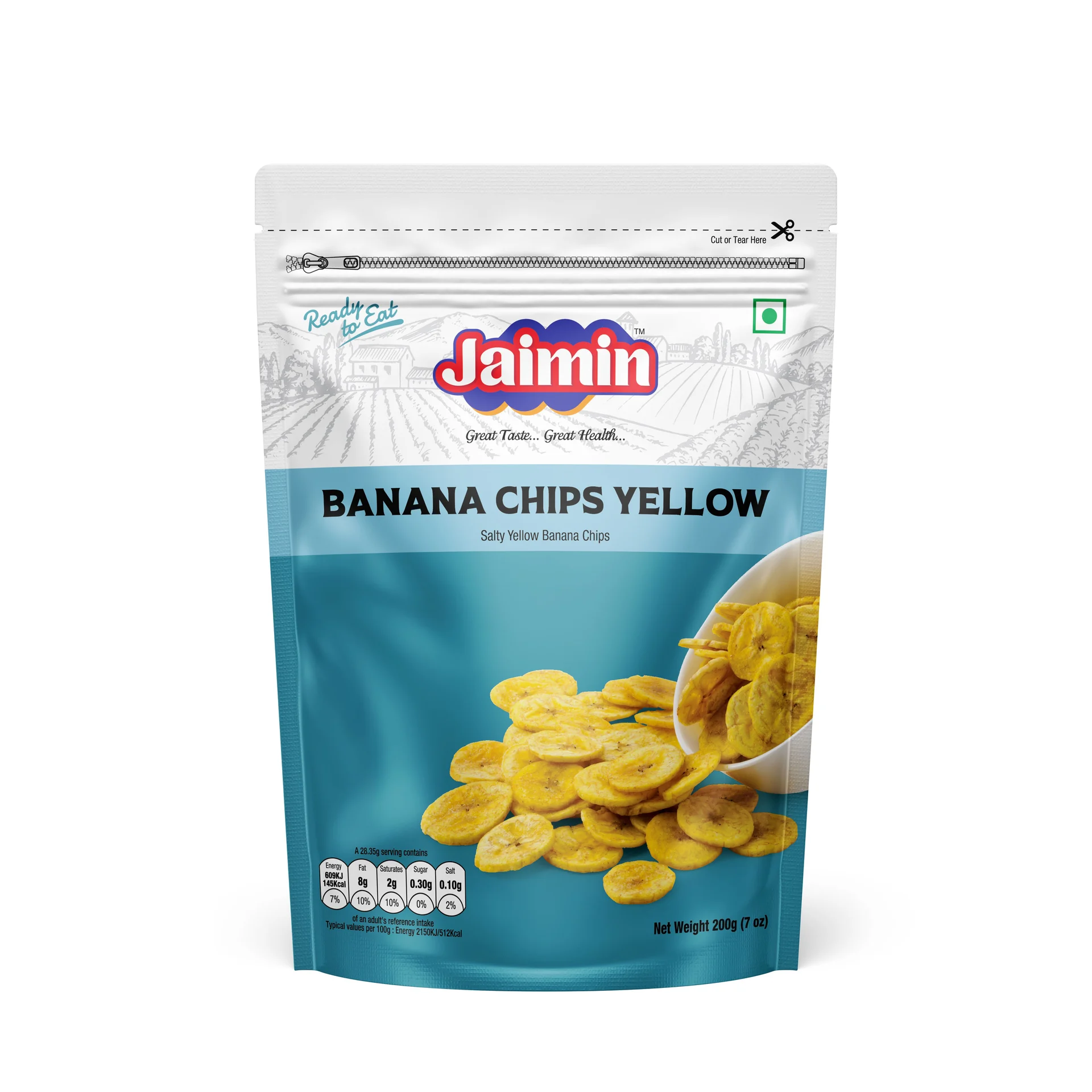 JAIMIN YELLOW BANANA CHIPS 6X200GM
