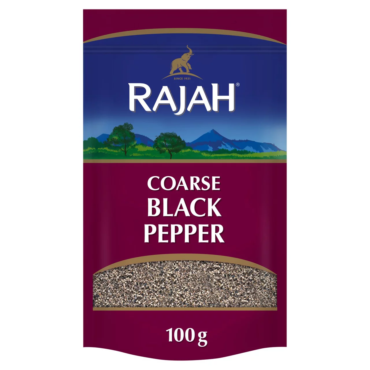 RAJAH COARSE BLACK PEPPER 100GM