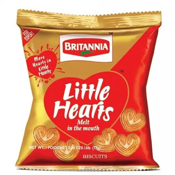 BRITANNIA LITTLE HEARTS 10X75GM (DISC)