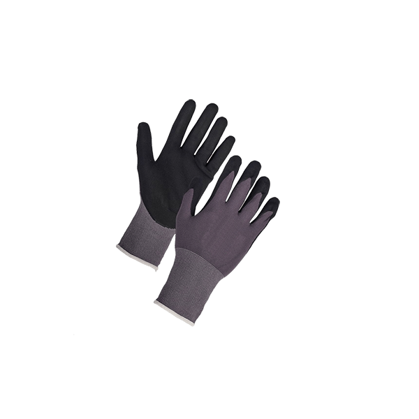 ASH BLACK WORK GLOVES PAIR (PU COATING) - (V20)