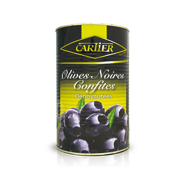 CARTIER BLACK PITTED OLIVES 5KG