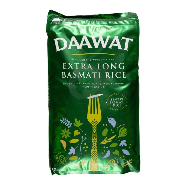 DAAWAT EX-LONG BASMATI RICE 10KG PM-£17.99