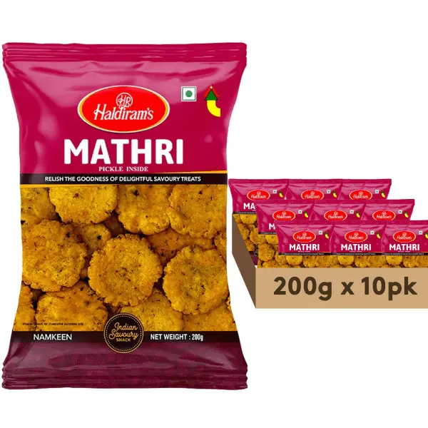 HALDIRAM MATHRI (BOGOF) 10X200GM PM-£1.49