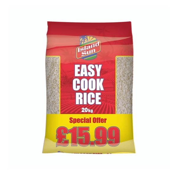 ISLAND SUN EASY COOK RICE 20KG PM-£15.99