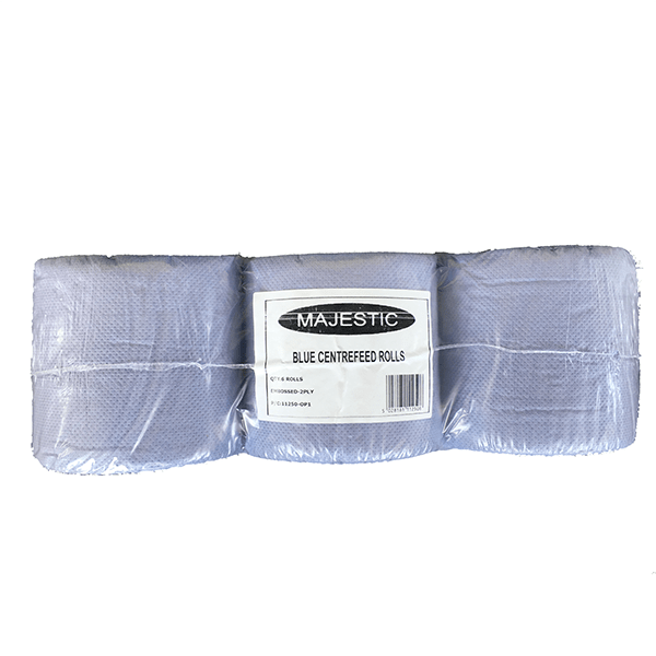 MAJESTIC BLUE CENTREFEED 6 ROLLS