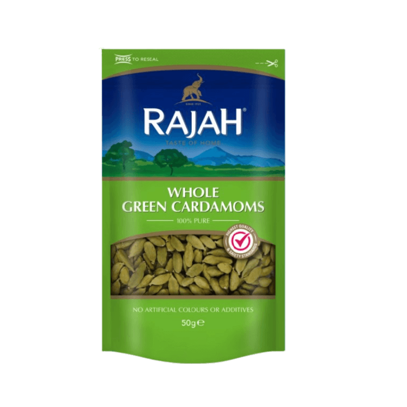 RAJAH WHOLE GREEN CARDAMOM 10X50G (DISC)