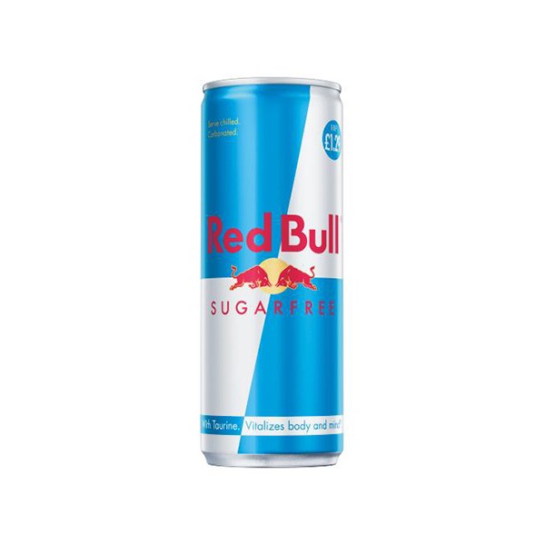 RED BULL SUGAR FREE (CAN) 24X250ML PM-£1.29 - (V20)