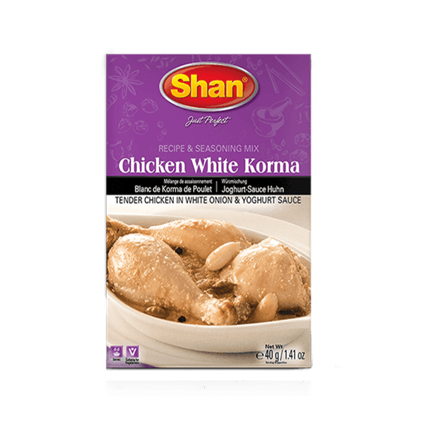 SHAN CHICKEN WHITE KORMA MASALA 12X40GM (DISC)