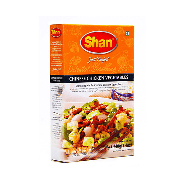 SHAN CHINESE CHICKEN VEGETABLE MASALA 12X40GM (DISC)