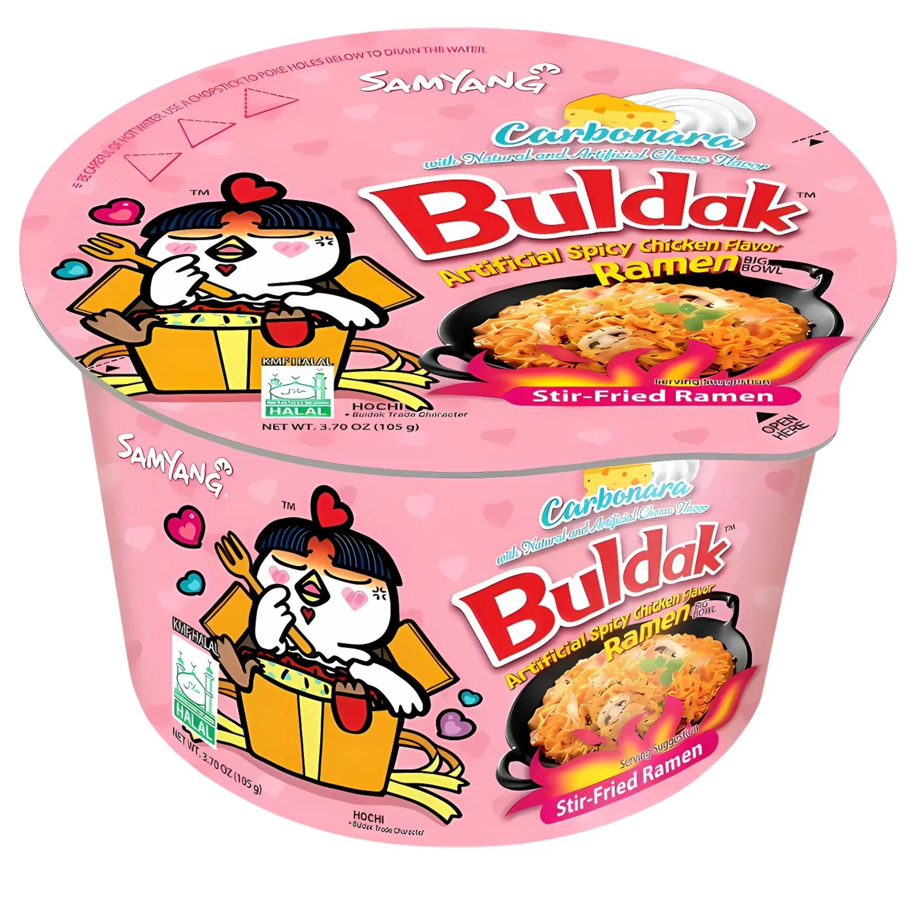 BULDAK CARBONARA FLAVOUR RAMEN BIG BOWL 105GM