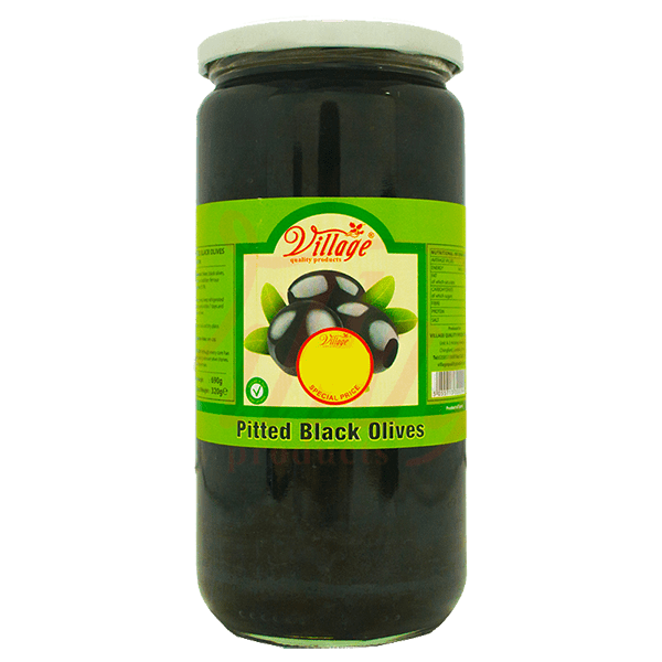 VILLAGE PITTED BLACK OLIVE 720G (UNIT)