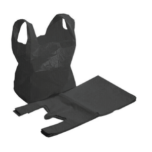 WHITE GOLD BLACK BOTTLE BAGS  8"X13"X18" - (V20)