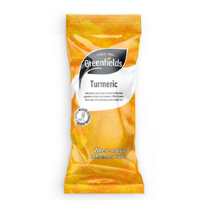 GREEN FIELDS TURMERIC POWDER 12X75G (DISC)