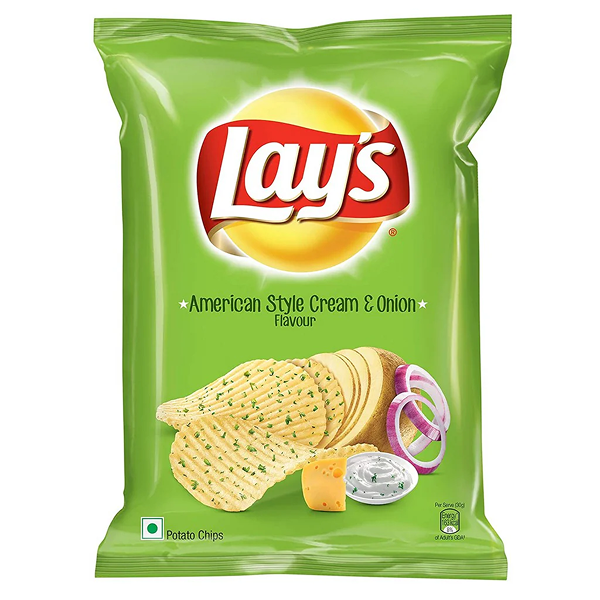 LAYS AMERICAN CREAM & ONION 48GM - (V20)
