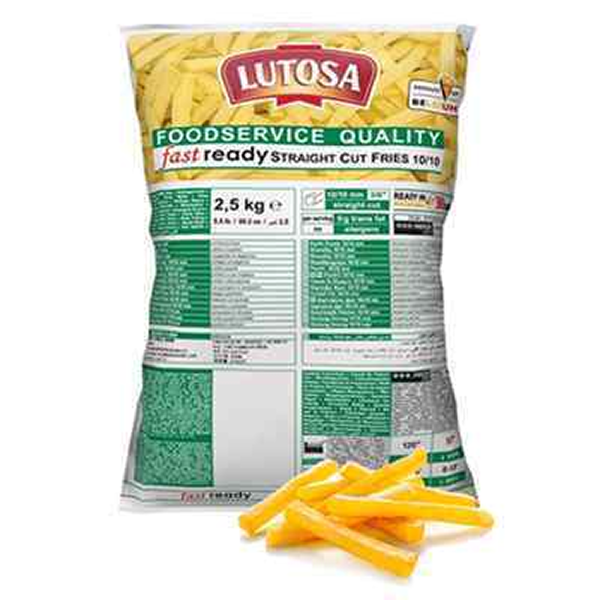 LUTOSA STRAIGHT CUT 3/8 CHIPS 4X2.5KG 
