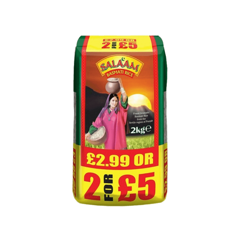 SALAAM BASMATI RICE 2KG PM-£3.49