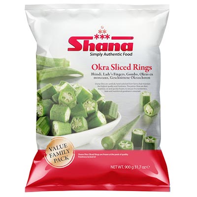 SHANA VEG OKRA SLICED RINGS 900GM